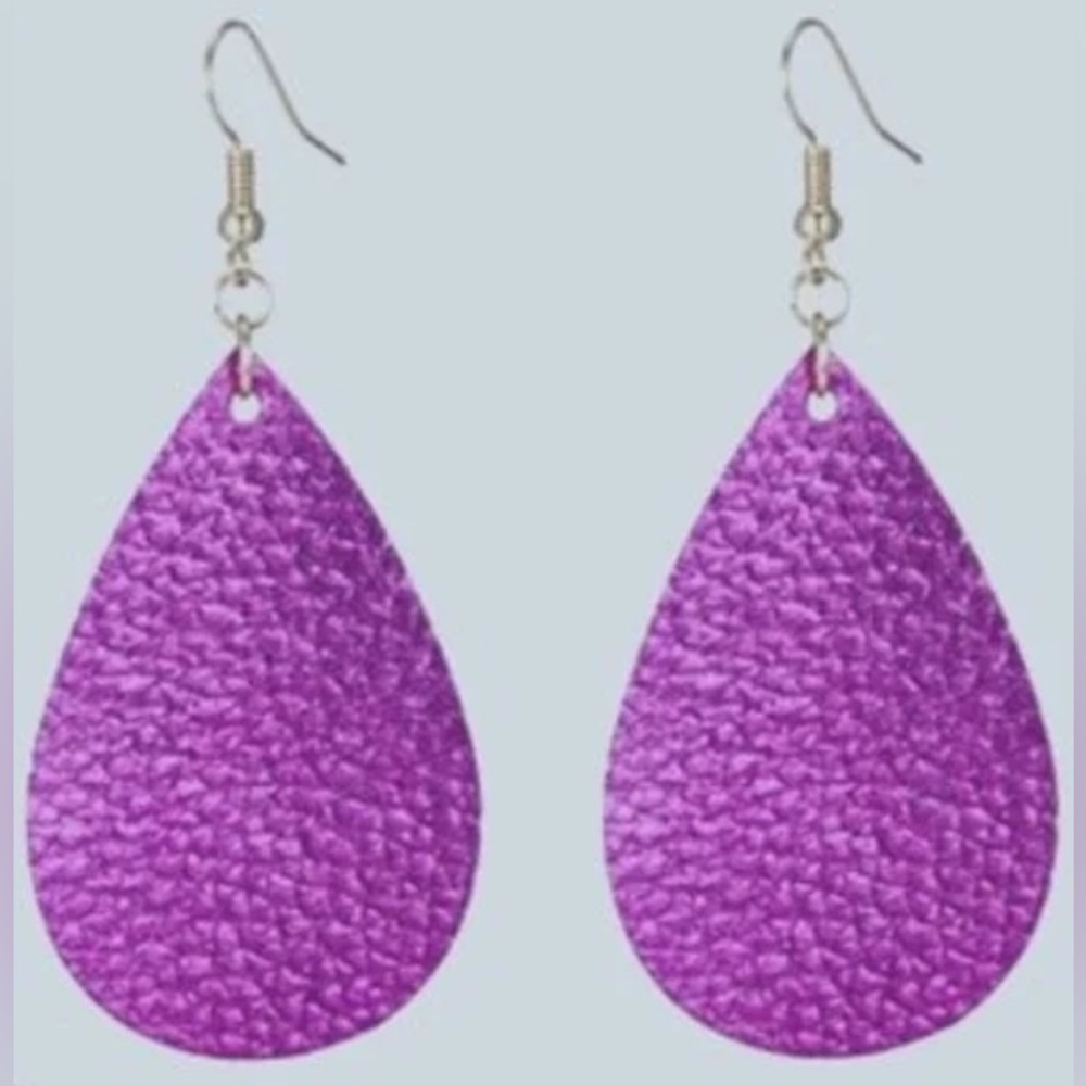 NEW Teardrop Drop Dangle Earrings - Multiple Colors Available! Red Purple Pink - Picture 2 of 6